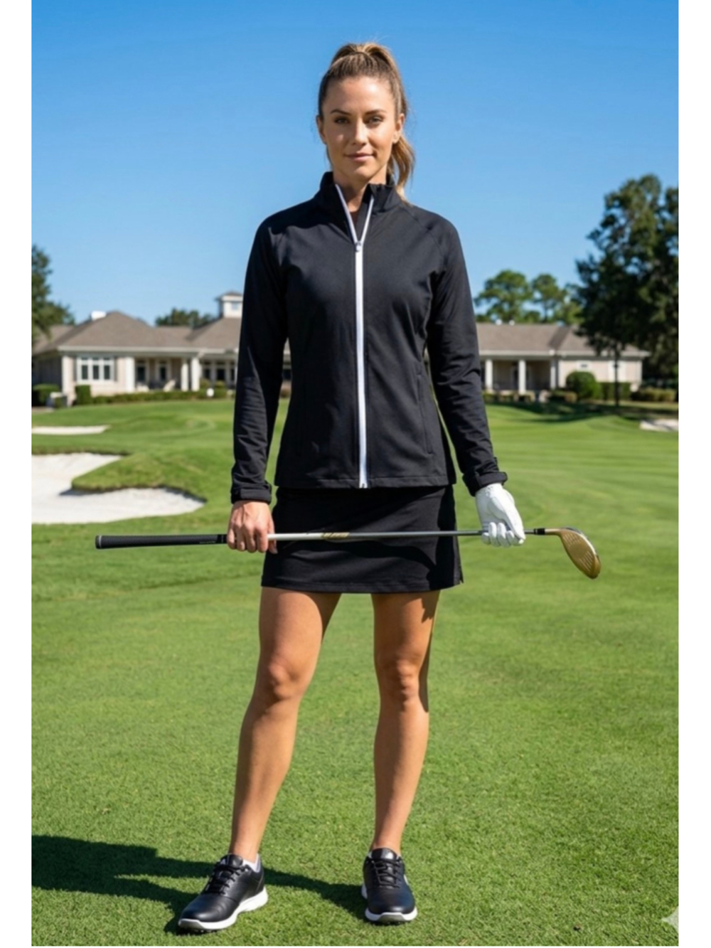 Women’s Walter Hagen Black Rain Jacket size Small Zip Up P11 Wind Breaker NWT
